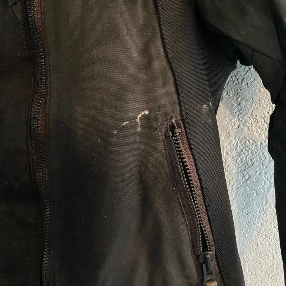 ICON Black and tan Motorcycle Jacket women’s small - Picture 10 of 16
